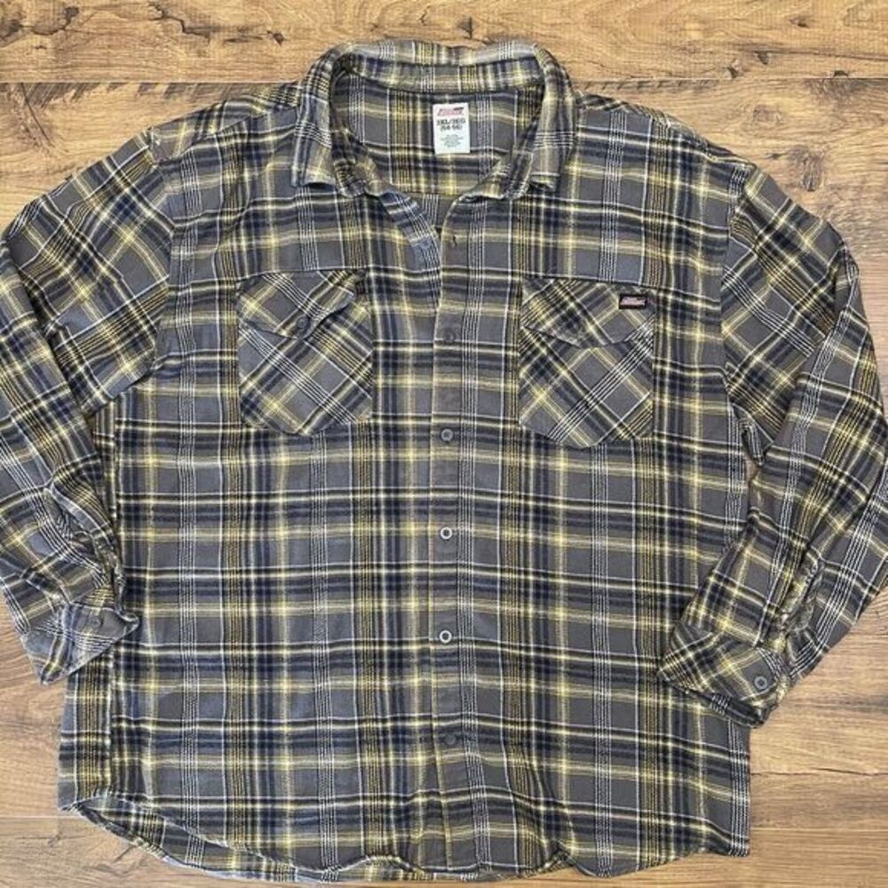 Dickies Plaid Overshirt 3X 54-56 Travis Scott Streetwear‎ Hip Hop Work Oversized